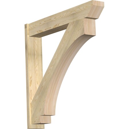 Ekena Millwork Imperial Slat Rough Sawn Outlooker, Douglas Fir, 8"W x 48"D x 48"H OUT08X48X48IMP06RDF